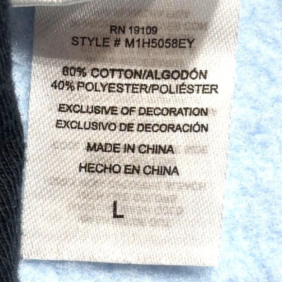 Bandit Light Blue Hoodie with Yellow Arch & Fun Character Hood Size L Unisex - Picture 3 of 9